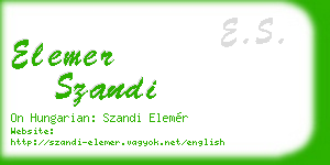 elemer szandi business card