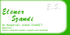 elemer szandi business card